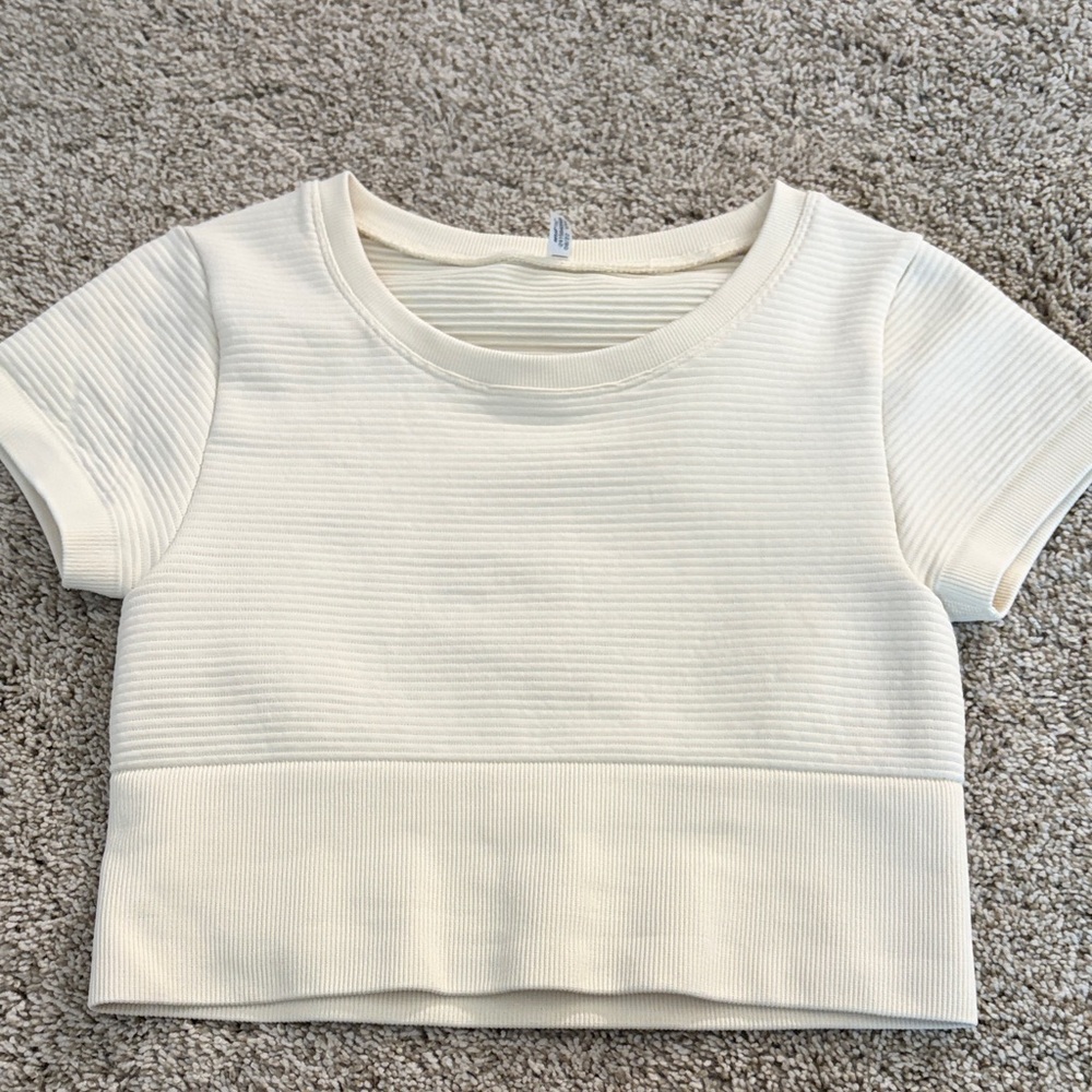 Aerie Ribbed Cropped T-Shirt